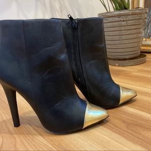 Black and Gold Asos Booties
